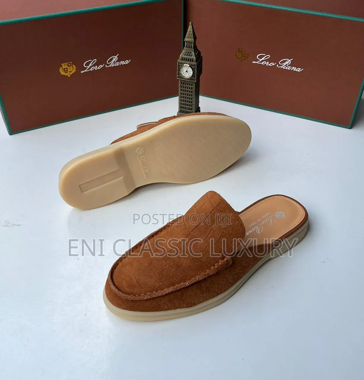 Loro Piana Luxury Men's Half Shoes Best Quality Well Branded Package