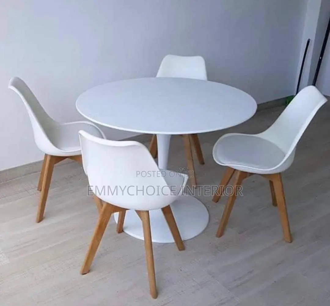 4 Seater Round Dining Table and Chair Set