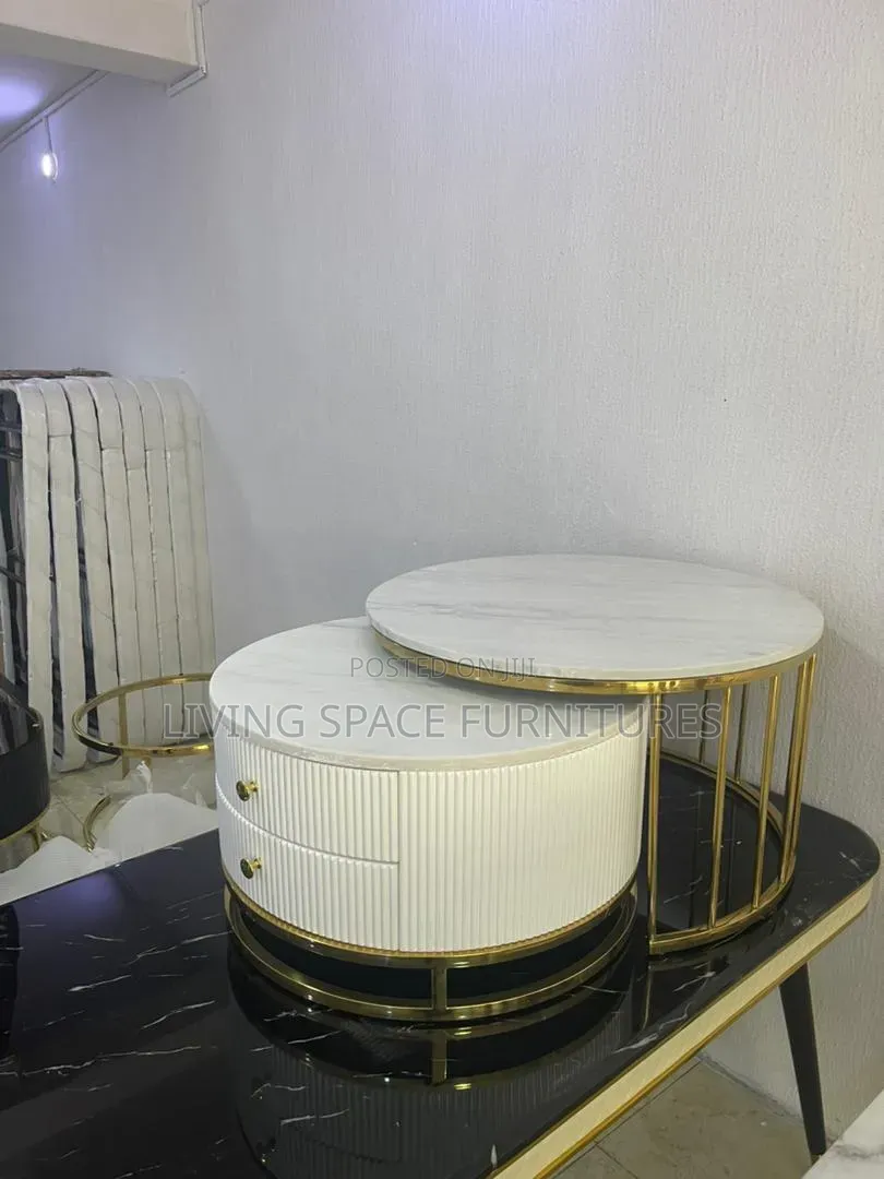 Extendable Marble Top Center Table