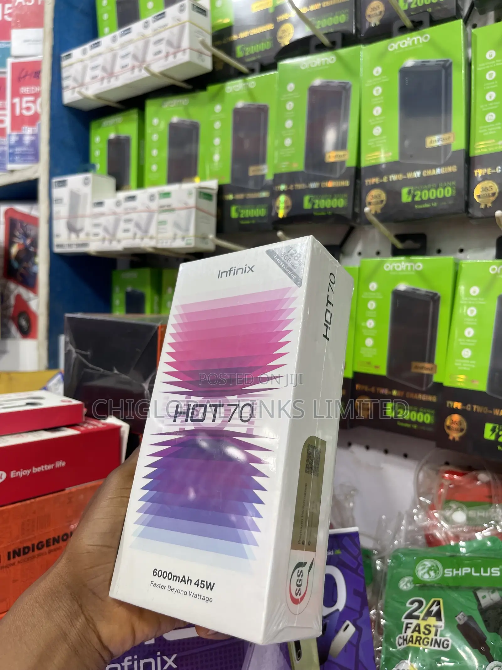 New Infinix Hot 70 128 GB Black