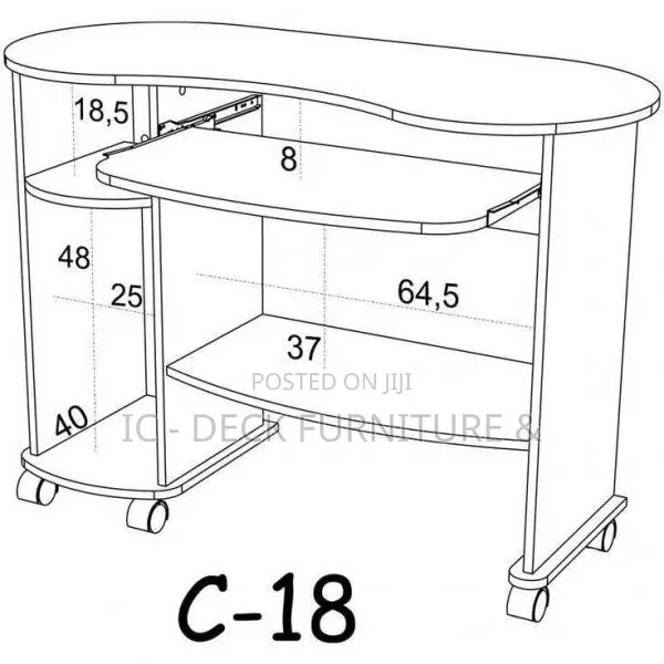 DSK18 Trolley Computer Table