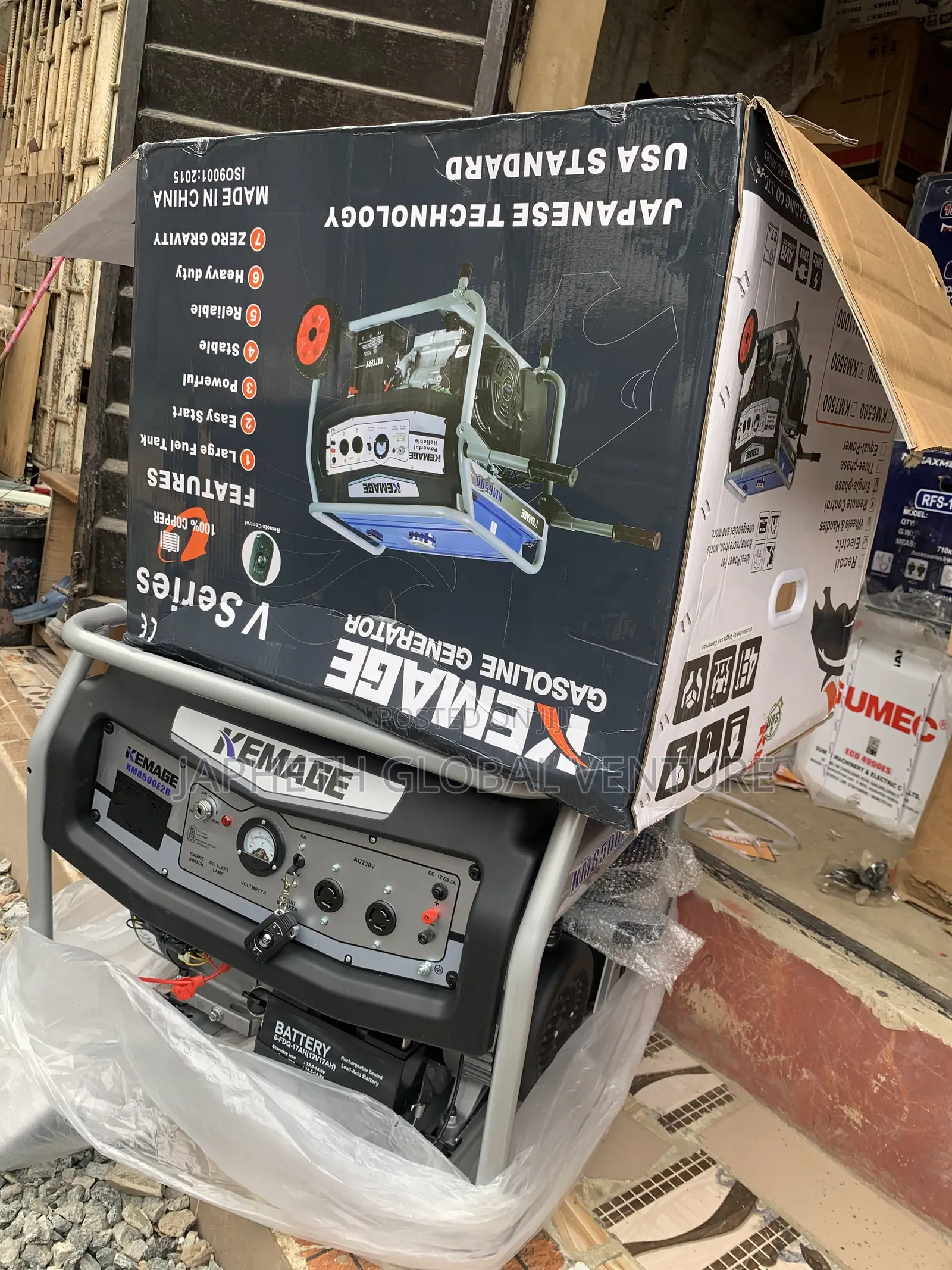 KEMAGE 7kVA Electric-Start Generator – 100% Copper Winding