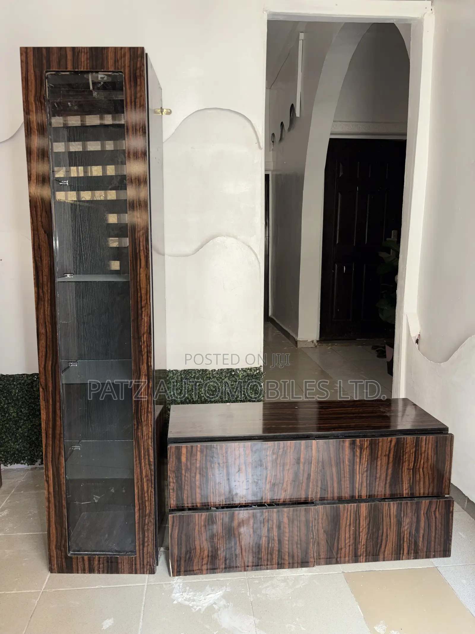 TV Console Drawer and Mini Wine Bar