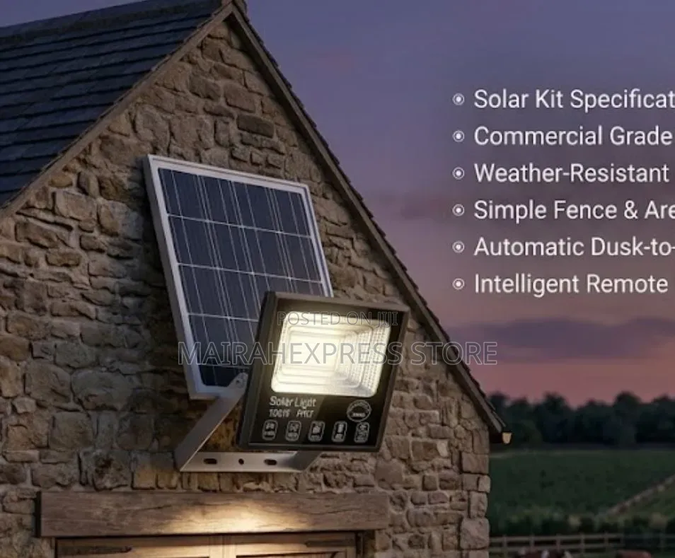 Lfill Lite 100W Solar Flood Light (Model LL-8100),