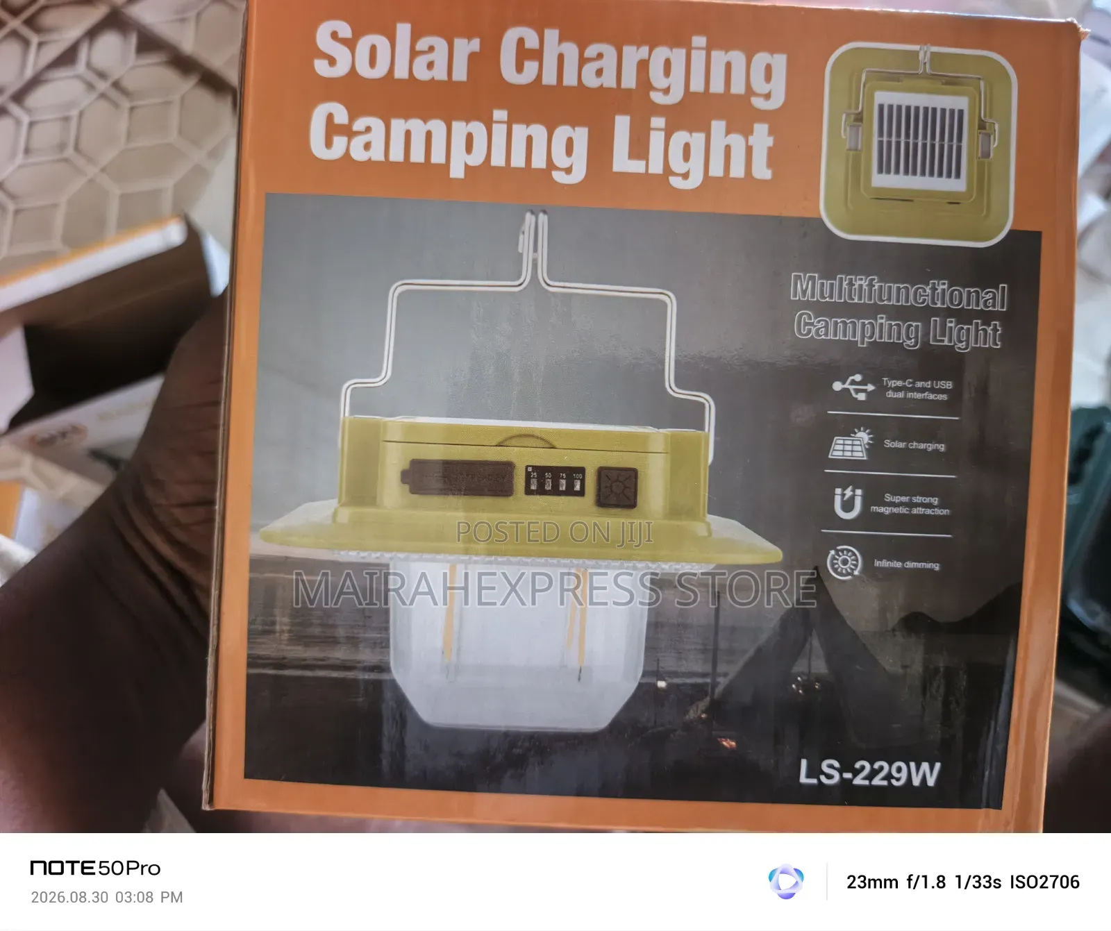 229L Multifunctional Solar Charging Camping Light