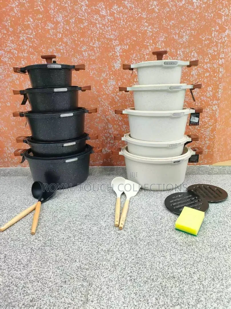 UCC LIFE 12-Piece Granite Cookware Set – Premium Non-Stick Pots