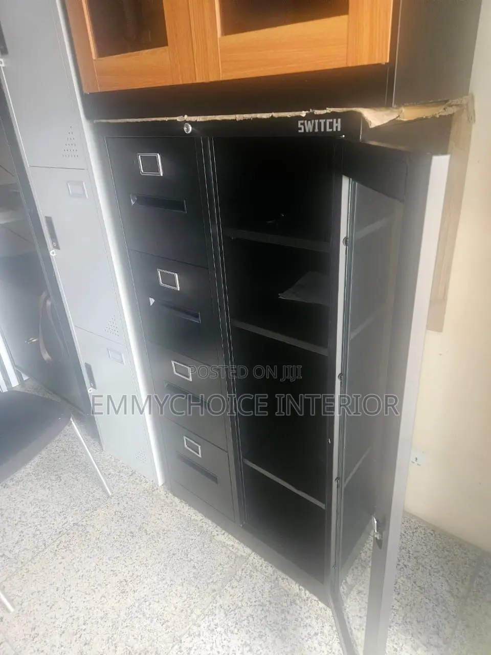 Office Files Cabinet and Door , Black