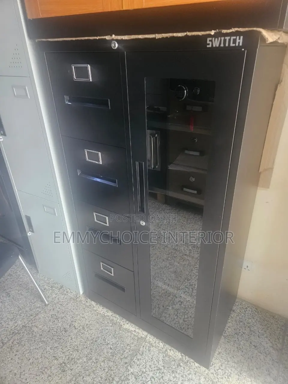 Office Files Cabinet and Door , Black