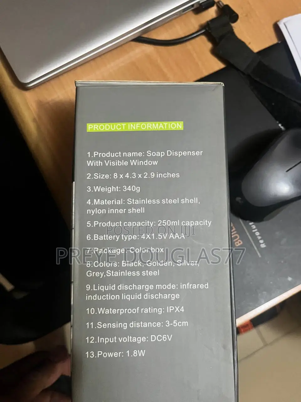 Brand New Stainless Steel Touchless Soap Dispenser
