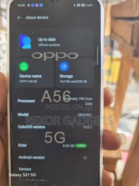 New Oppo A56 5G 256 GB Black