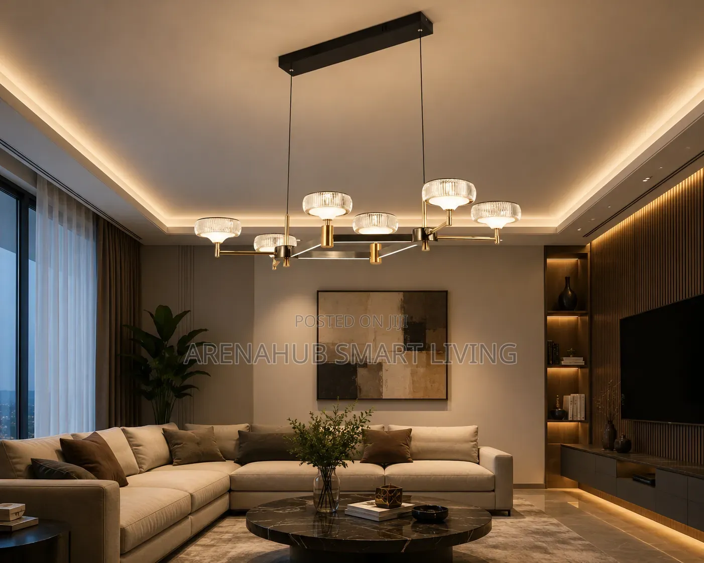 MZISOSOD for Nordic Style Crystal Pendant Light  Modern Living Room