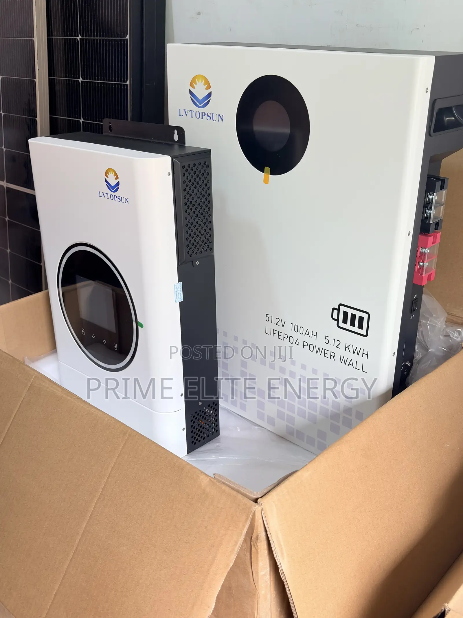 Lvtopsun 6kva Hybrid Inverter 48v and 5kwh LiFePO4 Battery 51.2b