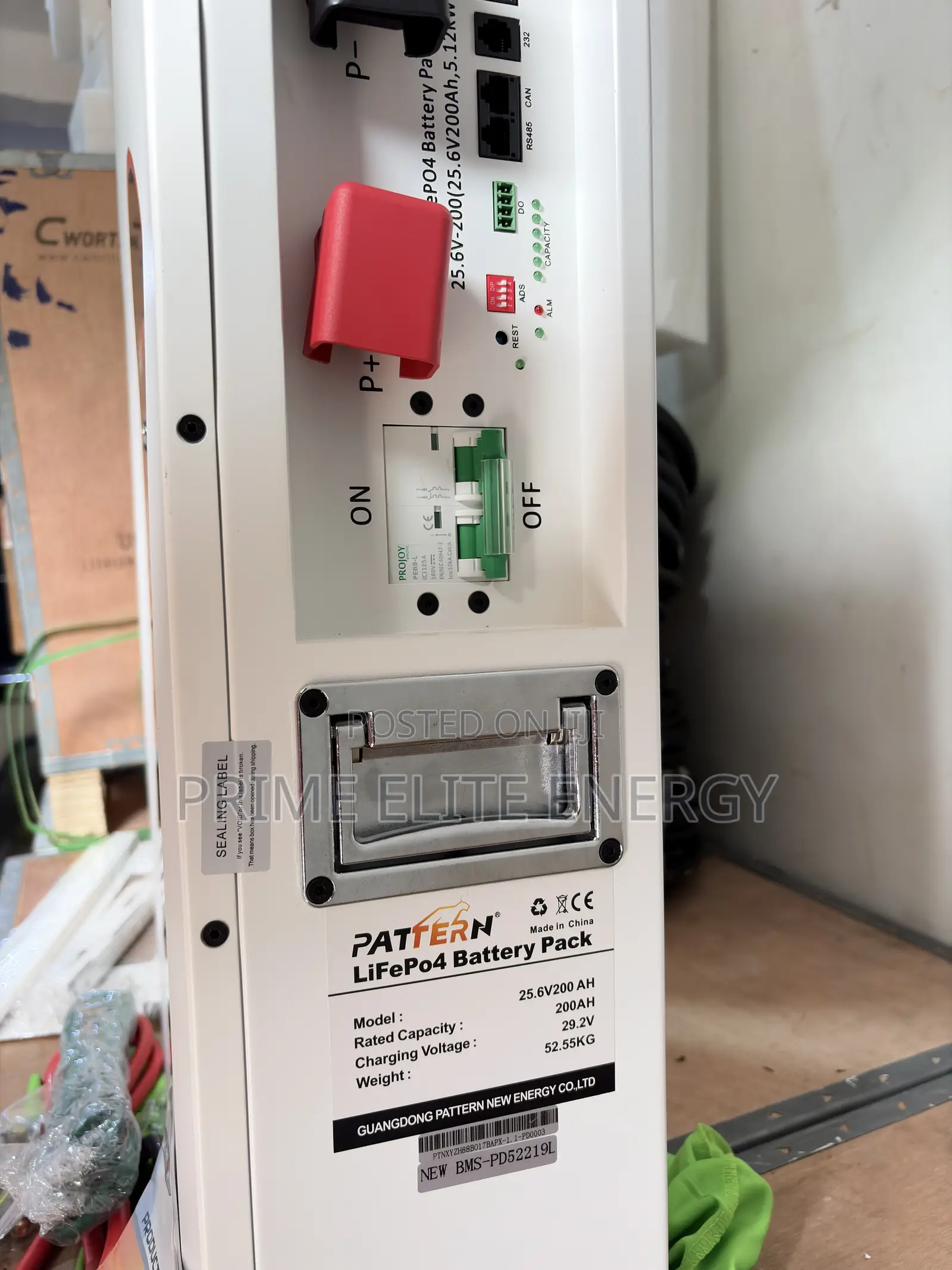 Pattern 5kwh 25.6v Lithium Battery