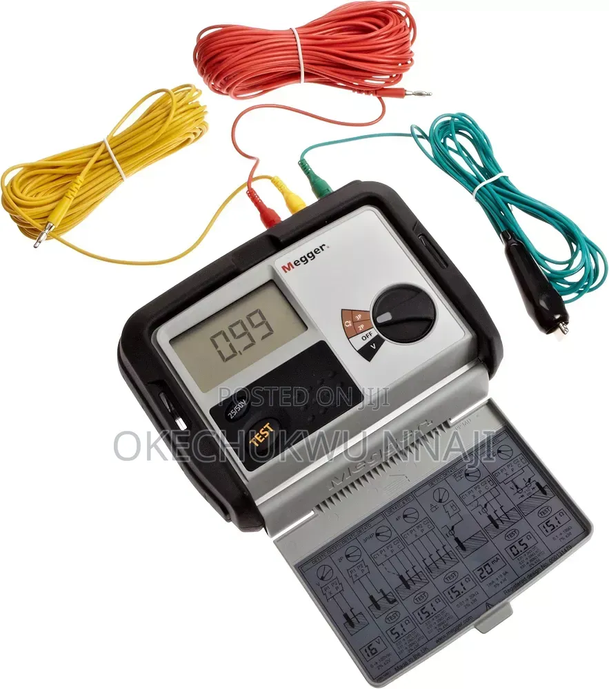 Megger 3-Terminal Digital Ground Tester 0.01 to 2000 2%± 3D Resistance
