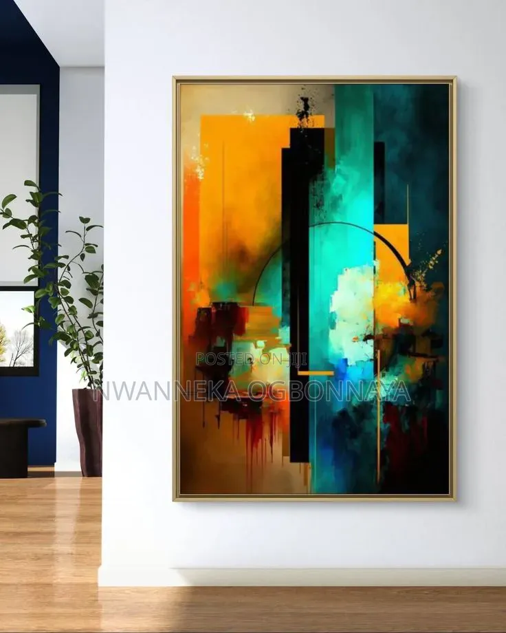 Abstract Geometric Canvas Painting Wall Art