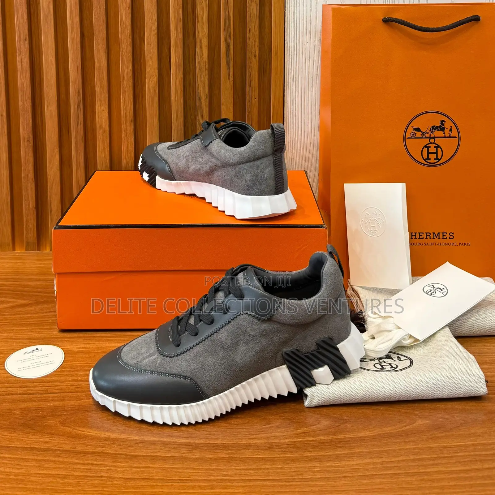 Luxury Update 🥶🥶🥶  *Hermes Bouncing Sneakers 👟 in Suede Goatskin