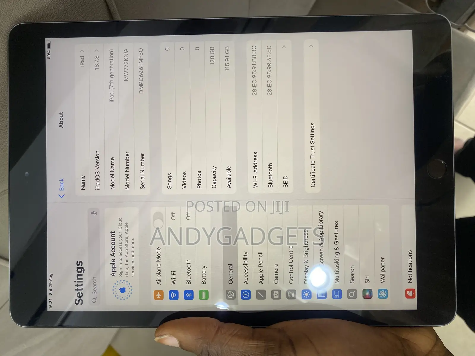 Apple iPad Wi-Fi +3G 128 GB Gray