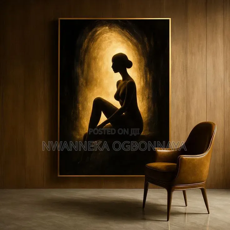 Modern Abstract Black Female Prints on Canvas