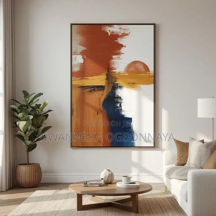 Abstract Texture Oil Printing on Canvas