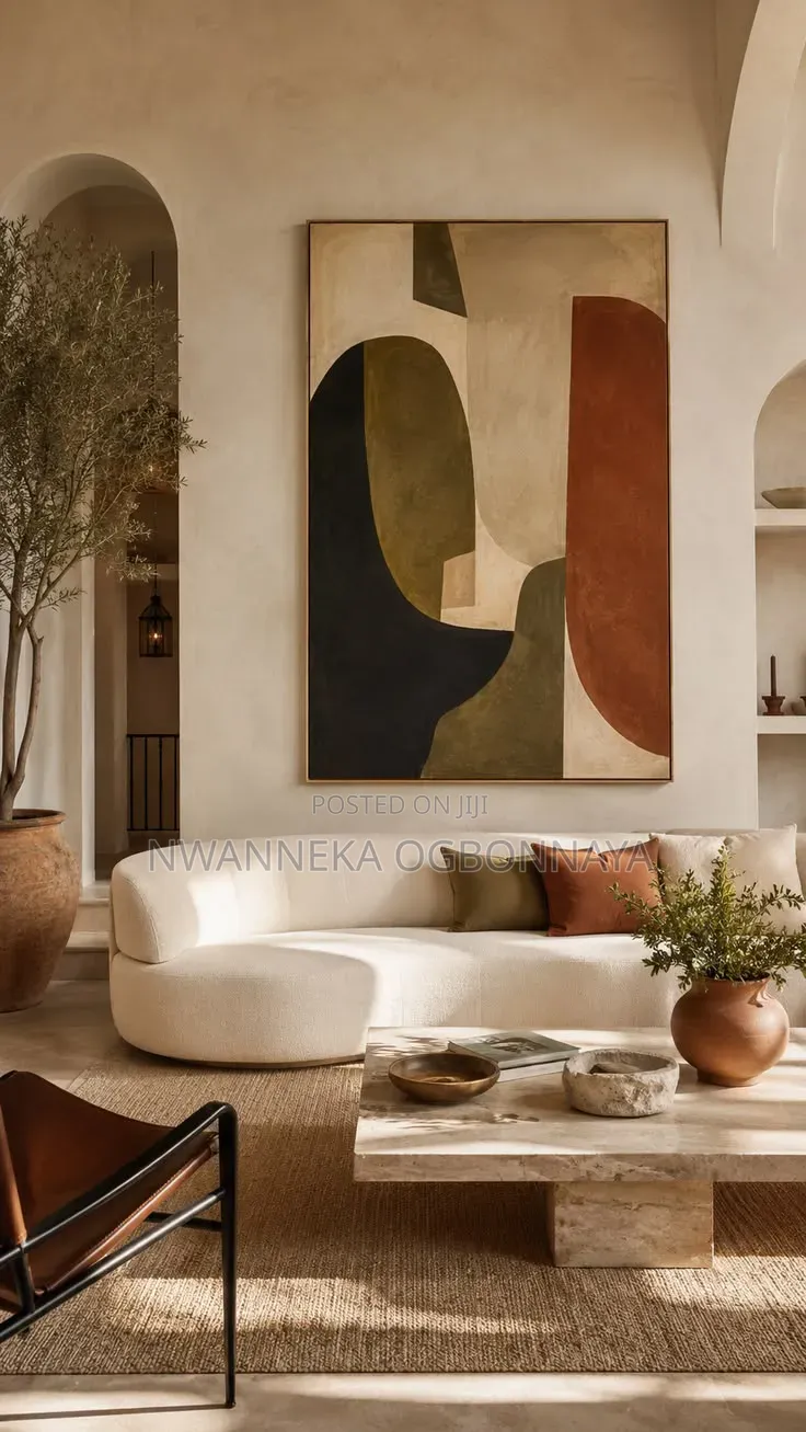 Large Abstract Geometric Canvas Artwork