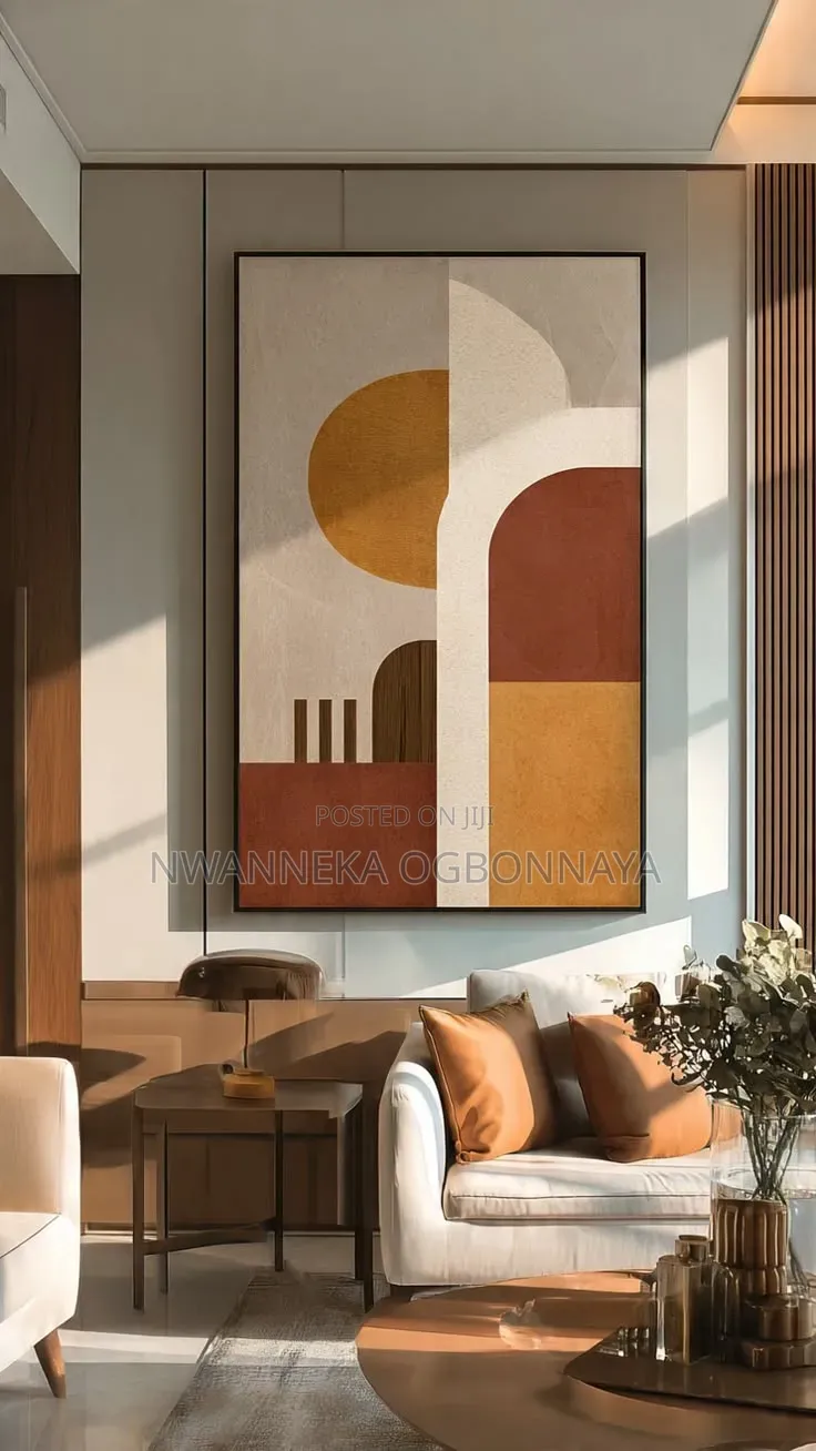 Large Abstract Geometric Canvas Artwork