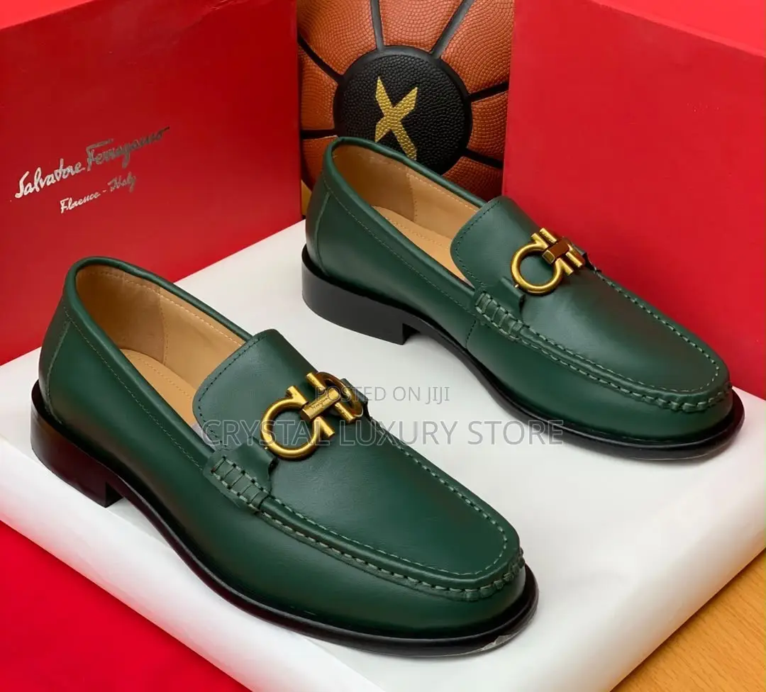 Salvatore Ferragamo Quality Luxury Men Genuine Leather Shoe