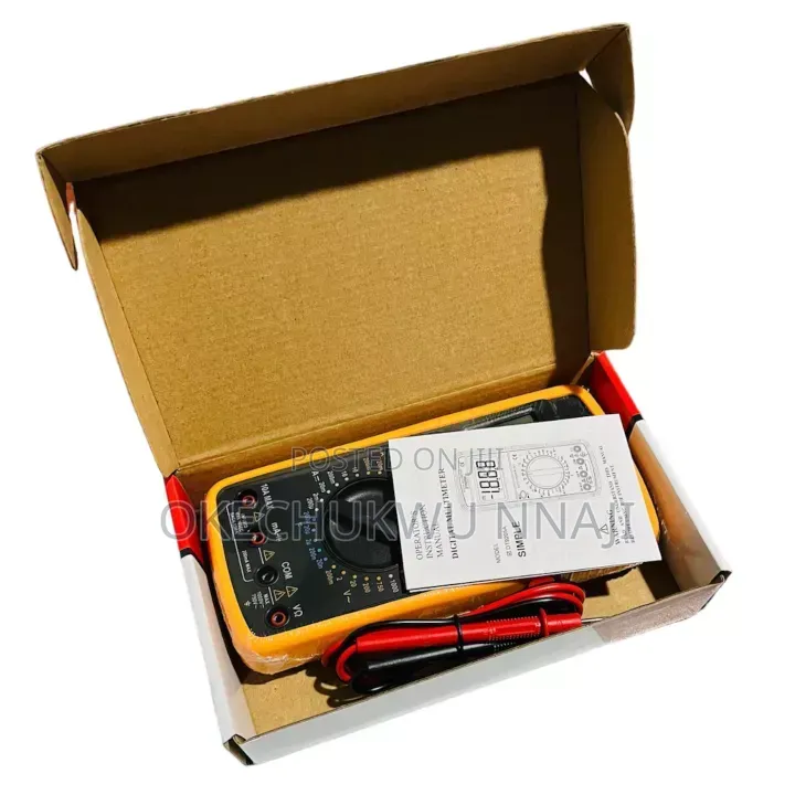 Digital Multimeter Professional AC DC Manual Range Voltage Meter Amp