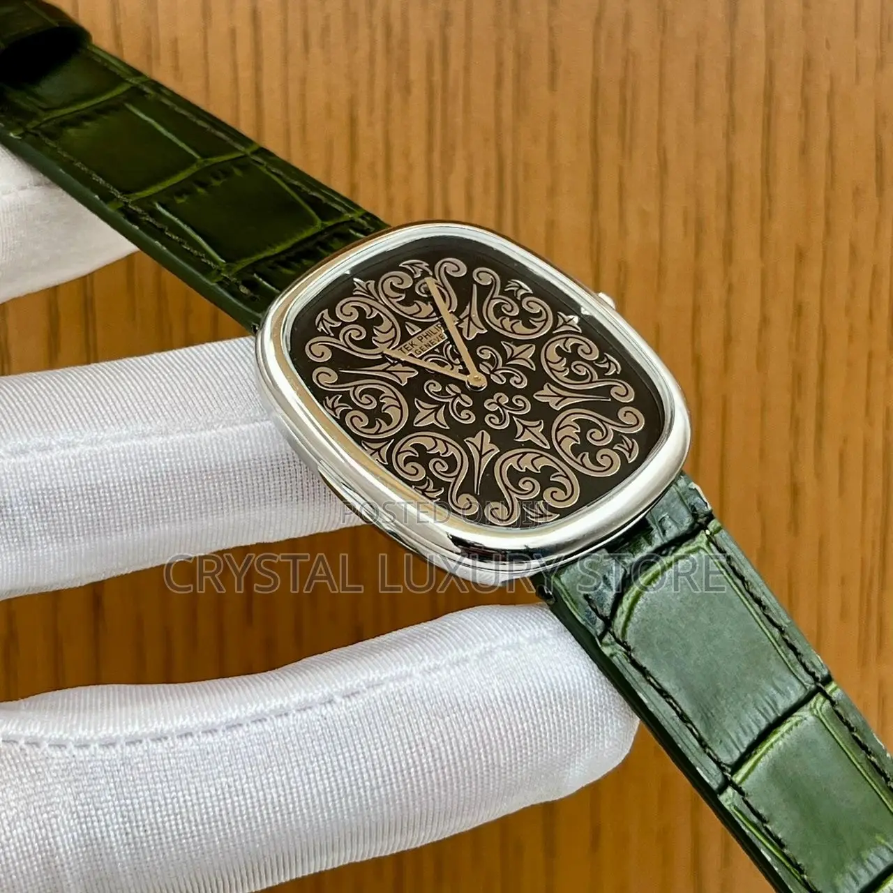 Patek Philippe Quality Luxury Men Genuine Leather Wristwatch