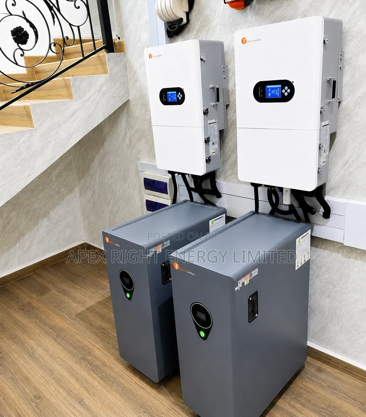 30kw 3phase Felicity Hybrid Inverter+50kwh Lithium+650w Panel X40