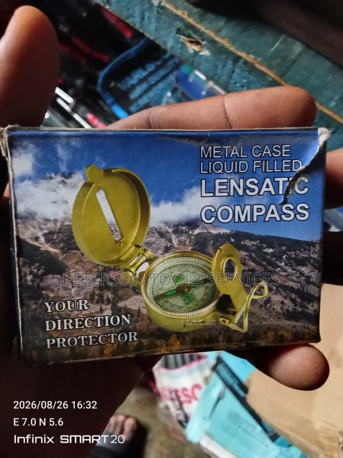 Lensatic Compass Metal Case Liquid Filled