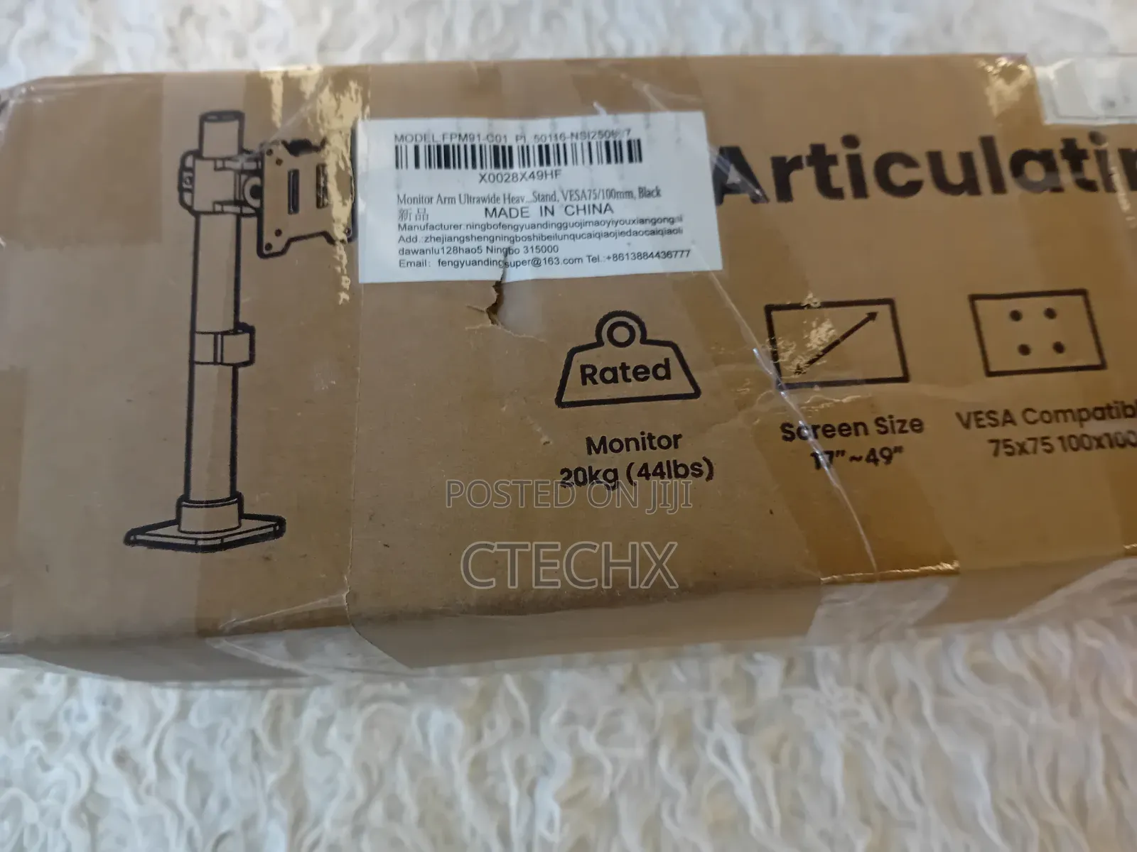 PUTORSEN Heavy Duty Monitor Arm for 17-49" Flat and Curved Screens,