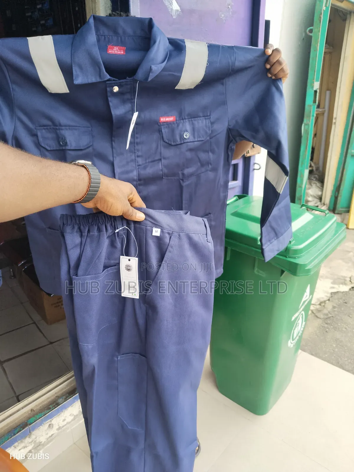 Navy Blue Up & Down Coverall