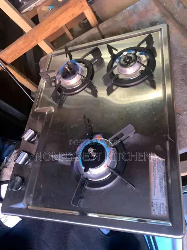 Korean Neatly Used 3 Burners Table Top Gas