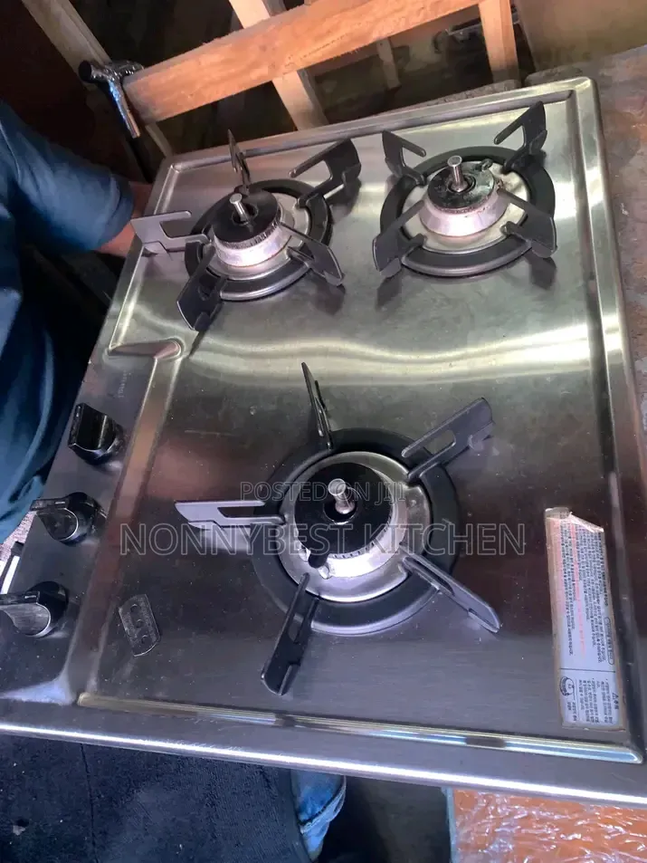 Korean Neatly Used 3 Burners Table Top Gas