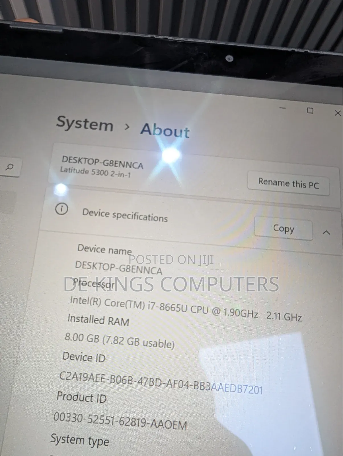 Laptop Dell Latitude 5300 2-in-1 8GB Intel Core i7 SSD 256GB