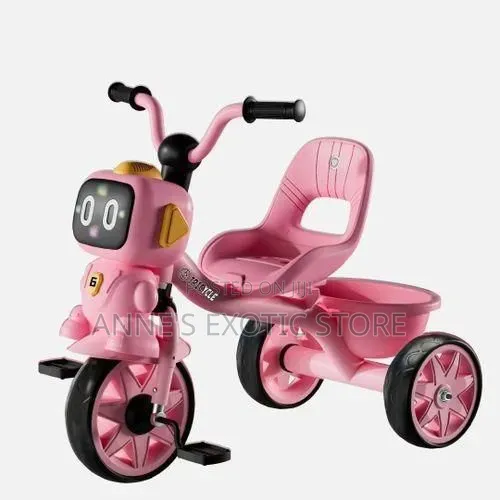 Motorcycle-Style Kids Tricycle With Lights & Music