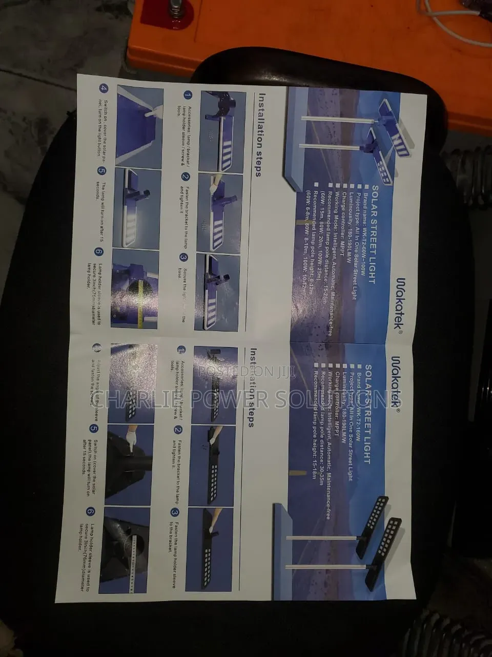 Original Wakatek 12eyes All in One Aluminium Body Solar Streetlight