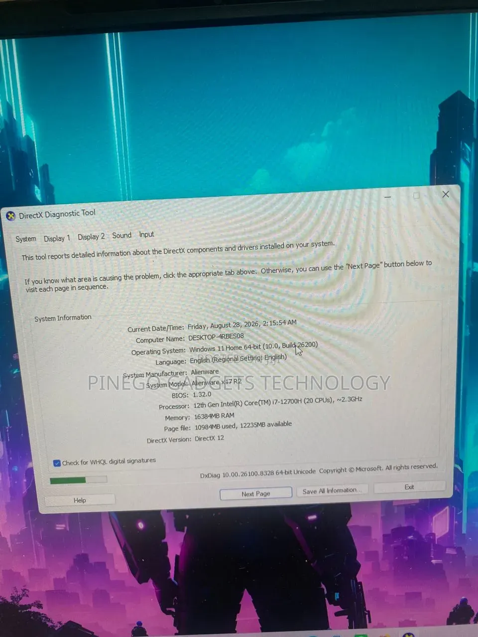 Laptop Alienware X17 R2 16GB Intel Core i7 SSD 512GB