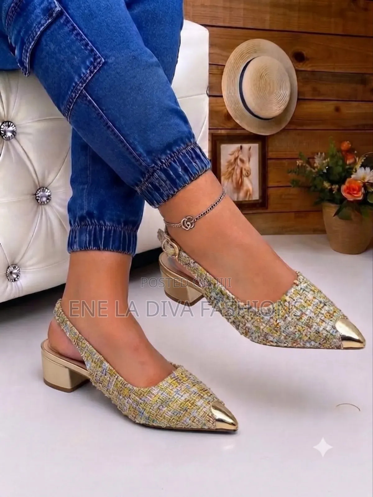 Stylish Low Heels Stiletto Shoe