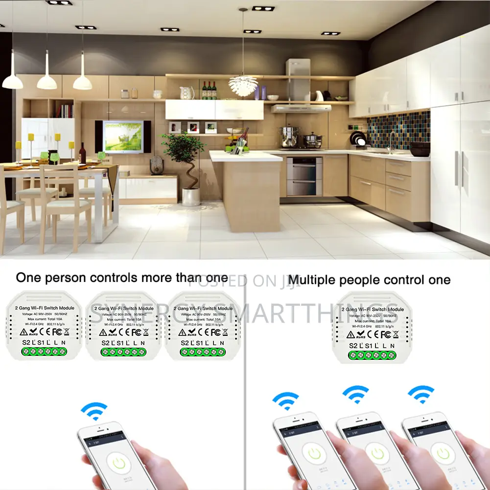 2 Gang Wi-Fi Switch Module