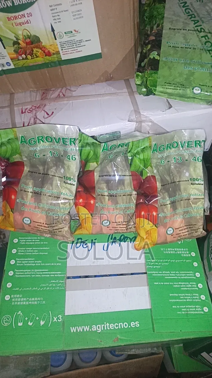 Agrovert 6-13-46, Pottase, 11-46-14, 30-10-10, 15-15-30