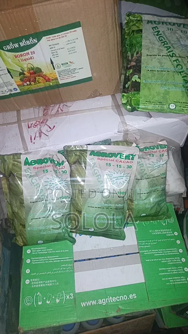 Agrovert 6-13-46, Pottase, 11-46-14, 30-10-10, 15-15-30