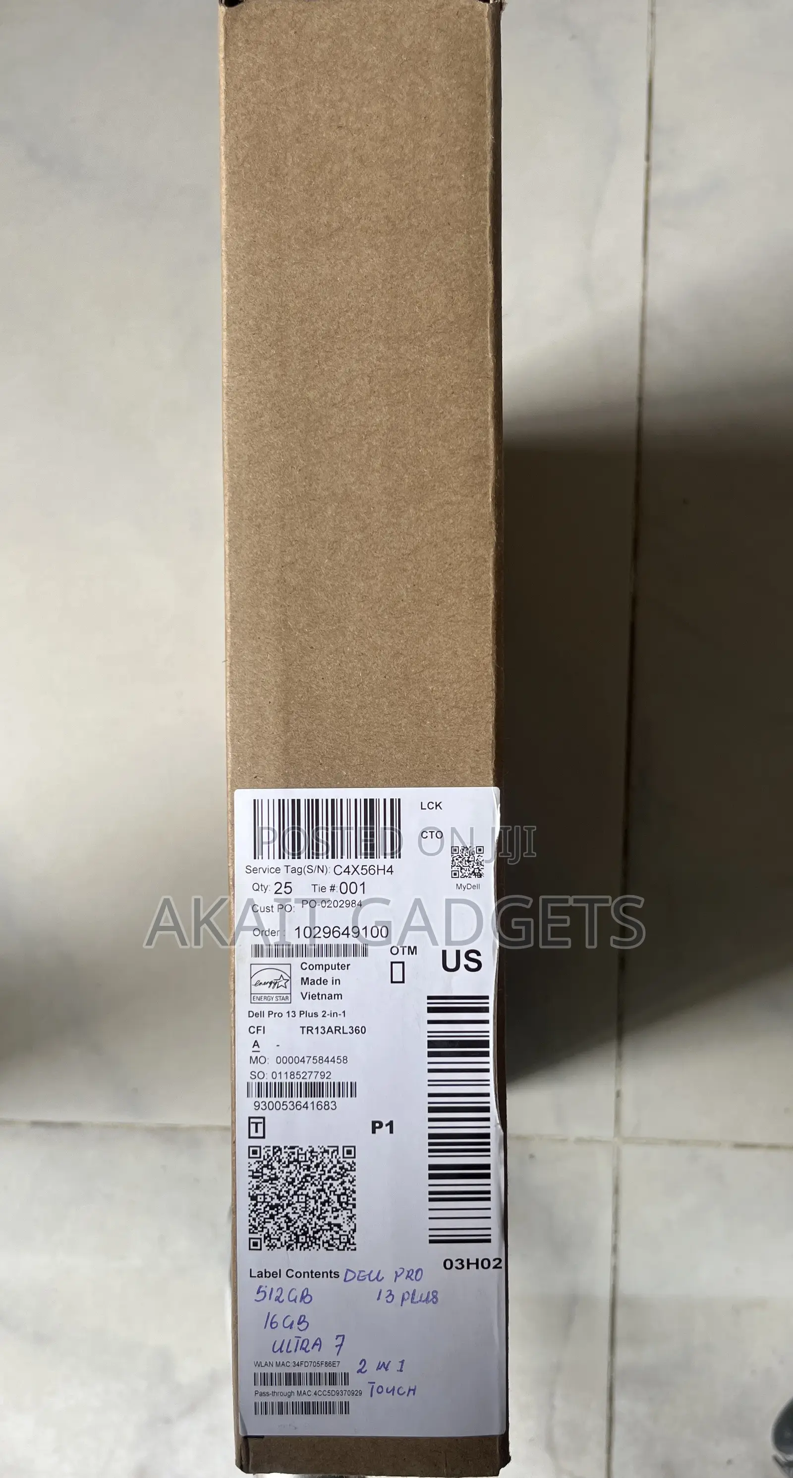 New Laptop Dell Pro 13 16GB Intel Core Ultra 7 SSD 512GB
