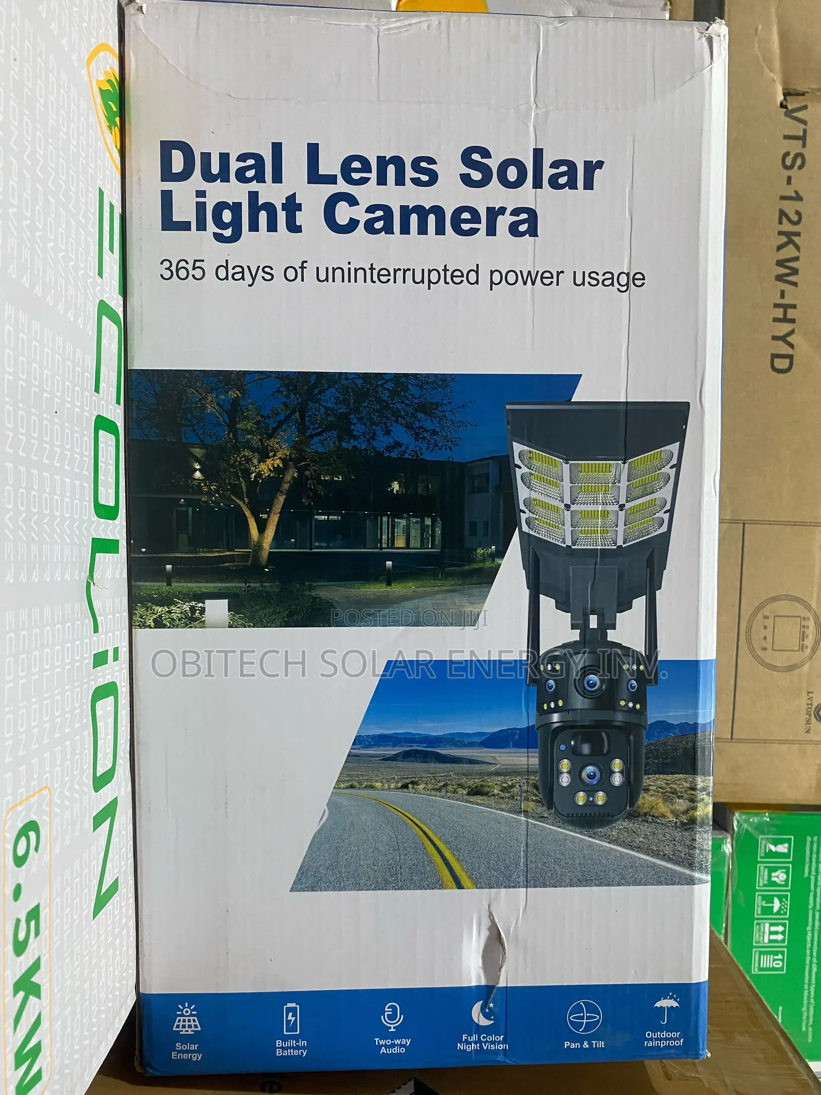 Dual Lens Solar Light Camera