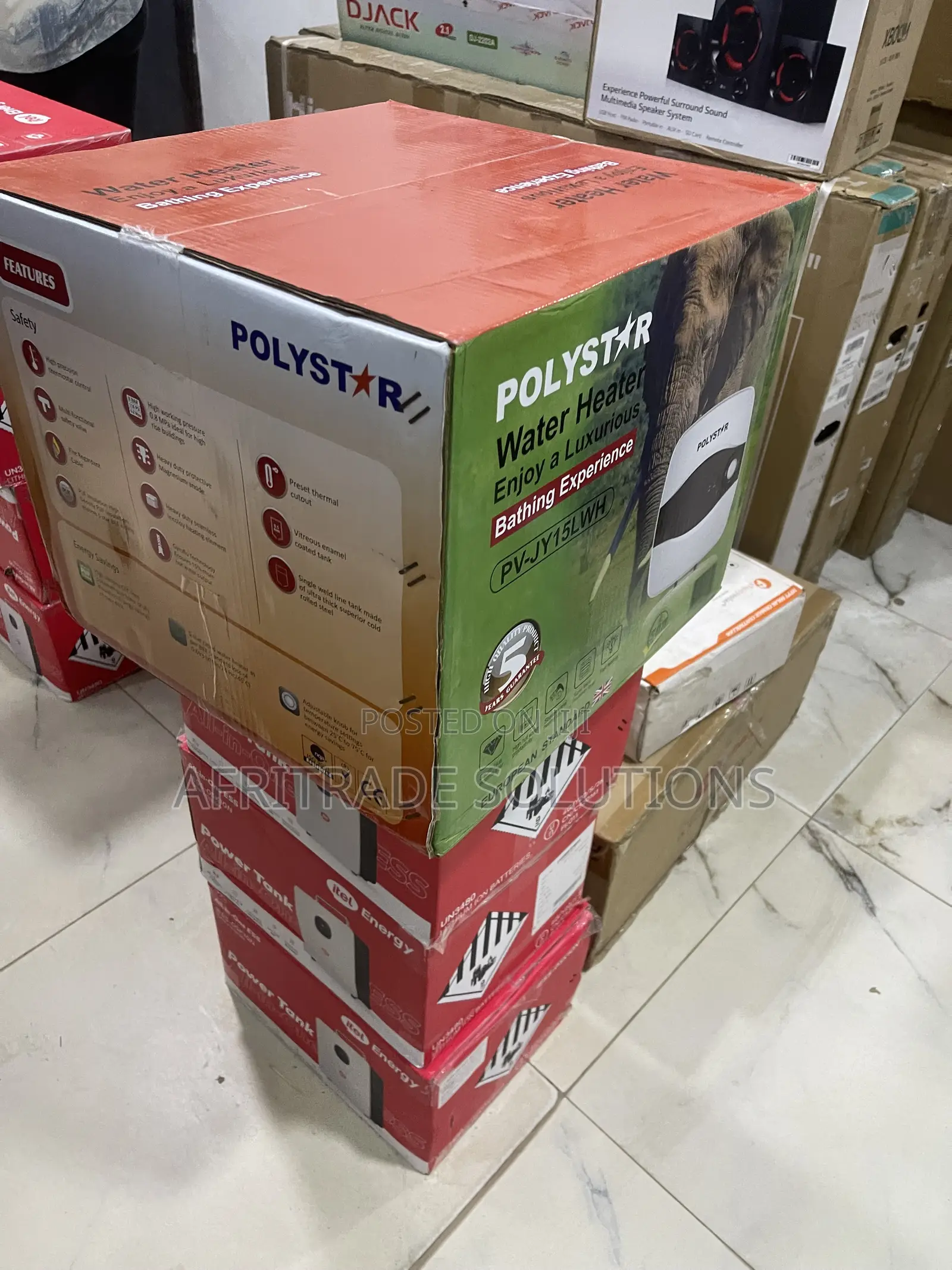 Polystar PV-JY15LWH 15L Electric Heater for Hot Water
