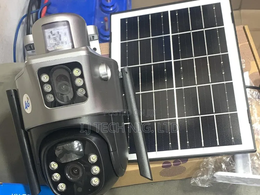 New V380 Double Lens PTZ Solar Camera