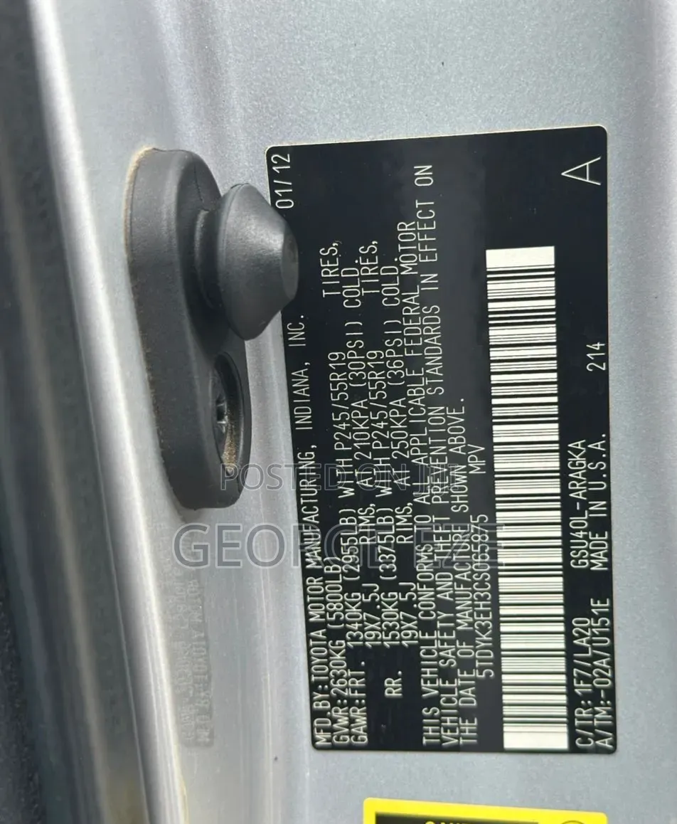 Toyota Highlander 2012 Silver