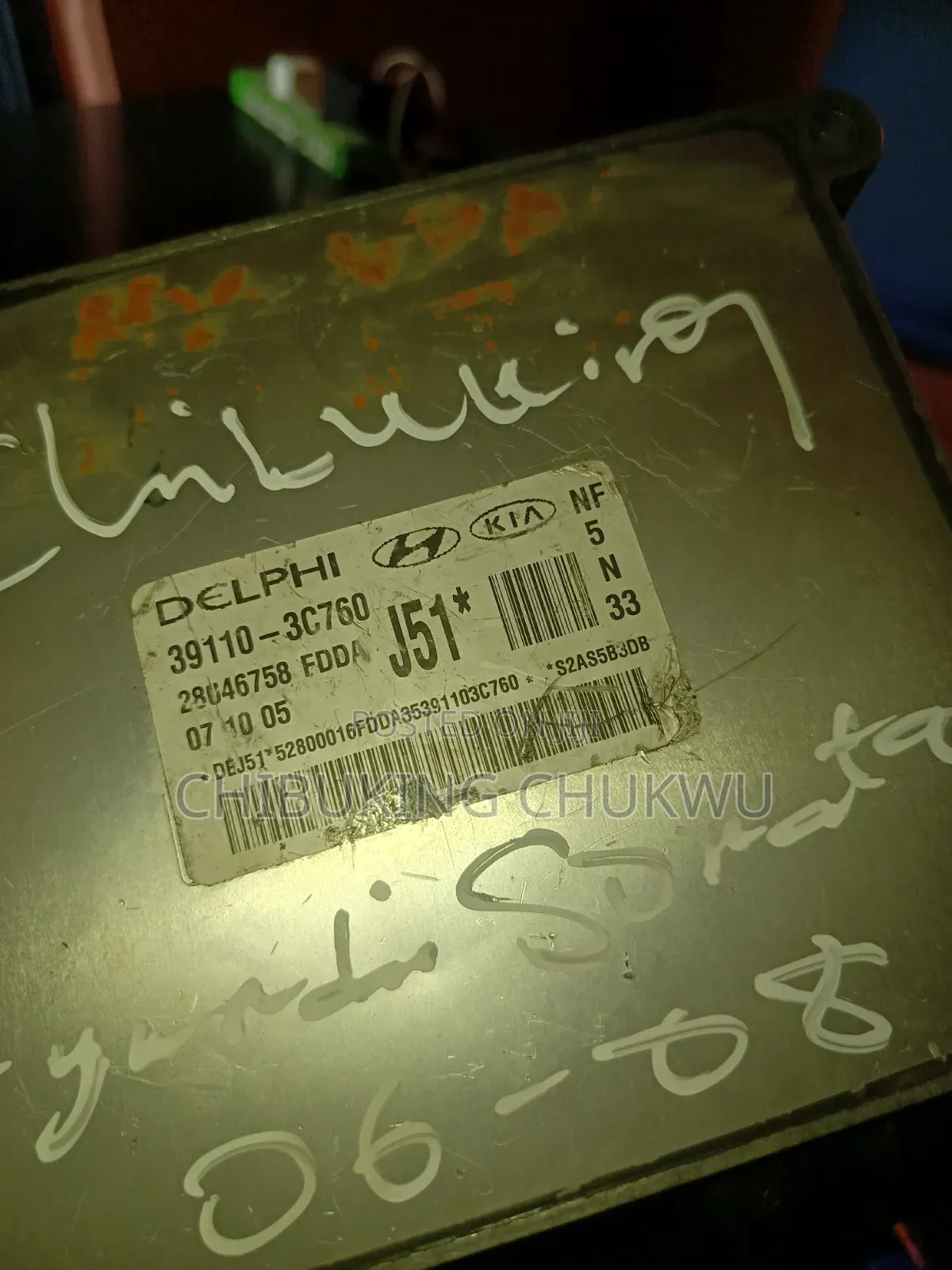 Hyundai Sonata 2006/2008 ECU (Engine Control Unit) Brainbox.
