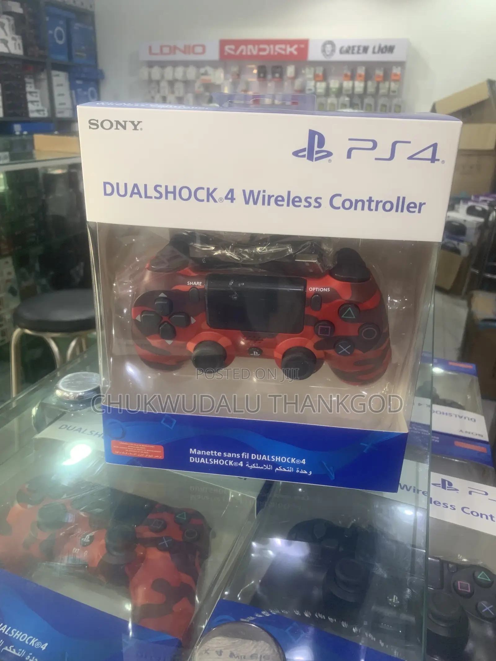 Sony PS4 Controller Dualshock 4 Wireless Game Pad - Red Cam
