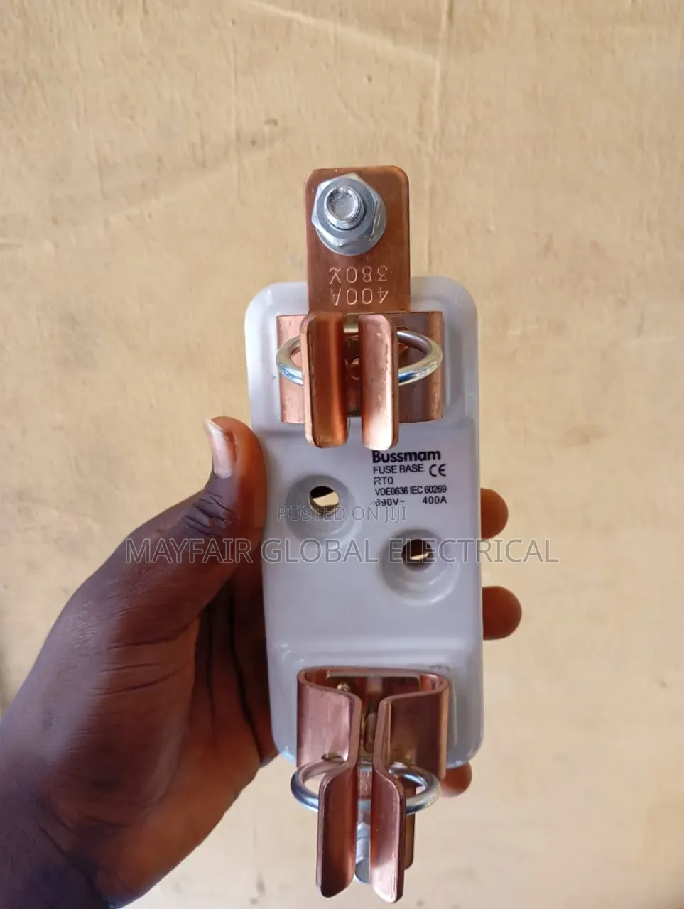 High-Quality Standard 400A Pure Copper Fuse Base ( 3 Pieces Set )